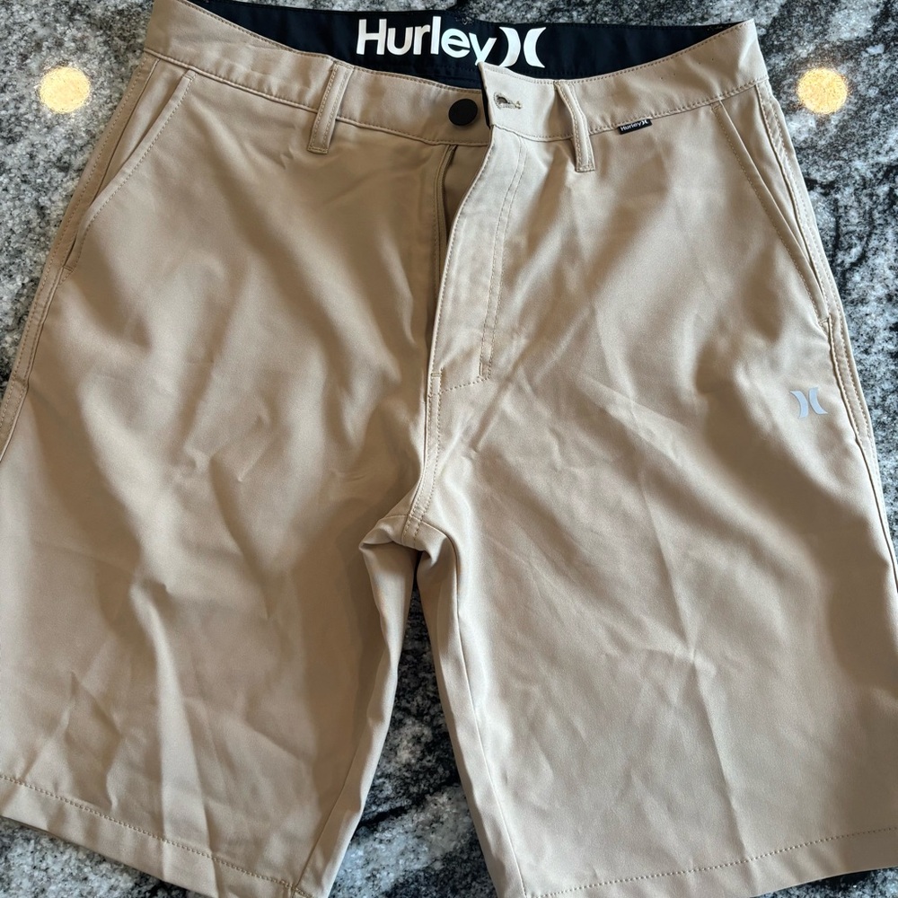 Hurley Men's Flat Front Khaki Shorts